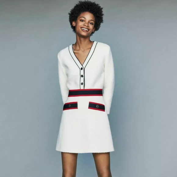 Maje Dresses & Skirts - 🎀SOLD🎀Maje Rosine Tweed Long Sleeve Mini Dress